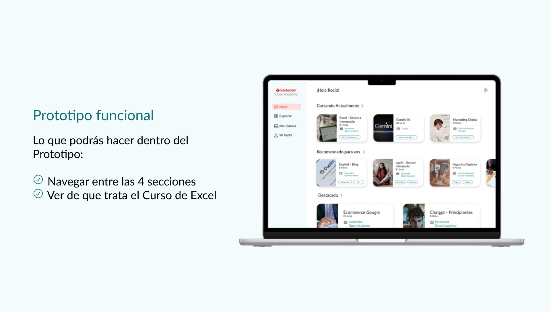 Prototipo funcional de Santander Open Academy
